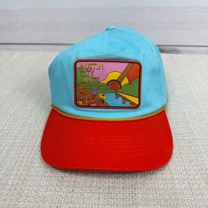 Austin City Limits Music Festival Hat Cap Graphic Patch Orange Bill Blue Rope‎